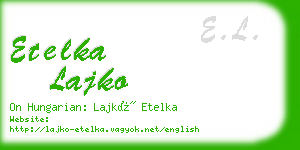 etelka lajko business card